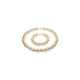 Schmuckset:  Halskette und Armband Goldene Perlen und 925-Sterlingsilber