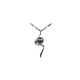 Black Freshwater Pearl Pendent and Silver Clasp 