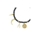 Ettika - Onyx Pearl and Gold Plated Charm's Bracelet 