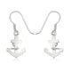 925 Silver Anchor Navy Dangling Earrings 