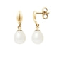 White Freshwater Pearls Earrings and yellow gold 375/1000