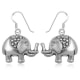 925 Silver Elephant Dangling Earrings