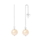 Orecchini Pendenti perle coltivate Rosa naturale e oro bianco 750/1000