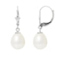Orecchini di perle coltivate bianche e oro bianco 750/1000