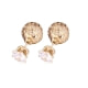 White Swarovski Elements Crystal Earrings and Yellow Gold Plated