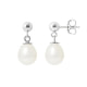 Orecchini di perle coltivate bianche e 925 Argento