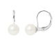 Boucles d'Oreilles Dormeuses Perles de Culture Blanches et Argent 925