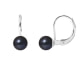 Black Freshwater Pearls Earrings and 925 Silver