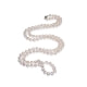 White Freshwater Pearl Long Necklace and 925 Silver