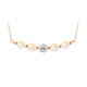 Collar de perlas cultivadas Rosa, cristal y plata 925 y oro rosa plateado 