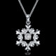 Snowflake Pendant in White Swarovski Crystal