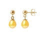 Pendientes Perlas de Cultura doradas y oro amarillo 750/1000