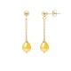 Gold Freshwater Pearls Dangling Earrings and yellow gold 750/1000 1,05 gr