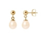 Pink Freshwater Pearls Dangling Earrings and yellow gold 750/1000 M1