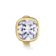 White Crystal Charms Beads Yellow Gold Stainless Steel 