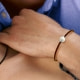 Bracelet Cuir et Perle de Culture Blanche et Argent 925/1000
