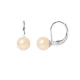 Boucles d'Oreilles Pendantes Perles de Culture Roses et or blanc 750/1000