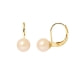 Pink Freshwater Pearls Dangling Earrings and yellow gold 750/1000