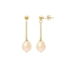 Pink Freshwater Pearls Dangling Earrings and yellow gold 750/1000 M5