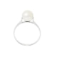 Anello Perla d'acqua dolce coltivate bianca 7-8 mm e 925/1000 Argento 