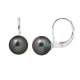 Black Tahitian Pearl Earrings and Silver 925/1000