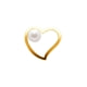 White Freshwater Pearl Heart Pendant and Yellow Gold 750/1000