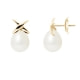 Orecchini perle coltivate bianca e oro giallo 750/1000