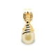 Gold Freshwater Pearl, Diamonds Pendant and Yellow Gold 750/1000