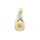 Gold Freshwater Pearl, Diamonds Pendant and Yellow Gold 750/1000