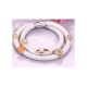 White Leather Charm's Double Row Bracelet and Beads
