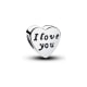 Charms Bead Coeur I LOVE YOU en Argent 925