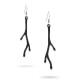 Black Silicone Gum Coral Dangling Earrings