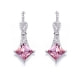 Pink Swarovski Crystal Element Dangling Earrings