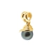Black Tahitian Pearl Pendant and Yellow Gold 750/1000