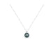 Black Tahitian Pearl and Diamonds Pendant and White Gold 750/1000