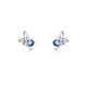 Blue Swarovski Crystal Elements Fairy Earrings and 925 Silver
