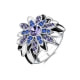 Ring mit Lila und blauen Kristall Swarovski Elements