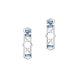 Design-Ohrringe mit blauen Kristall Swarovski Elements