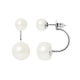 White Double Freshwater Pearls Earrings and 925 Silver