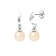 Pink Freshwater Pearls Dangling Earrings and white gold 375/1000