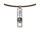 Tahitian Pearl Totem Tribal Leather Man Necklace and 925 Sterling Silver
