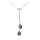 2 Tahitian Pearls and 925 Sterling Silver Woman Necklace