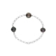 Bracelet 3 Perles de Tahiti Cerclées de 9 mm en Argent 925/1000