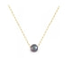 Singapore Chain Necklace Yellow Gold 750/1000 and Black Pearl Culture
