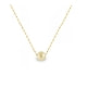 Gold Freshwater Pearl and Yellow Gold 750/1000 Singapour Chain