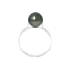 8 mm Black Tahitian Pearl Ring and 925/1000 Silver