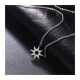 Necklace and Earrings Star, Cubic Zirconia and Silver Plated