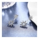Necklace and Earrings Star, Cubic Zirconia and Silver Plated