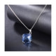 Pendant and Earrings Blue Swarovski Elements Crystal