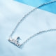 White Swarovski Crystal Elements Moon Necklace